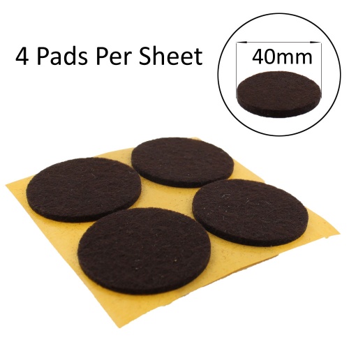 40mm Round Self Adhesive Felt Pads Ideal For Furniture & Also For Table & Chair Legs